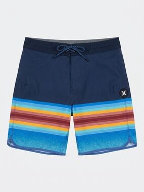 Hurley Navy & Multi-Stripe‎ Men’s Boardshorts